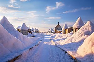 东北雪乡大雪北方素材