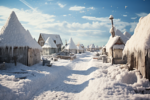 东北雪乡景区旅游素材