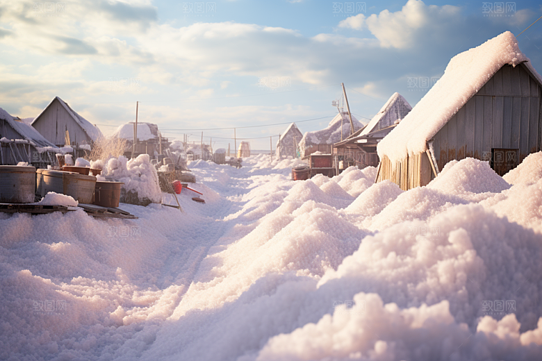 东北雪乡景区风光素材