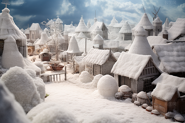东北雪乡旅游高清素材