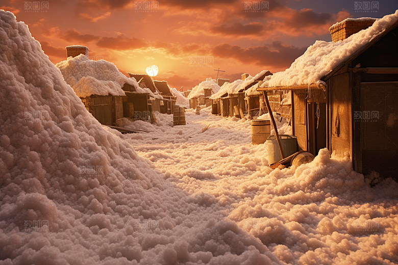 东北雪乡大雪哈尔滨素材