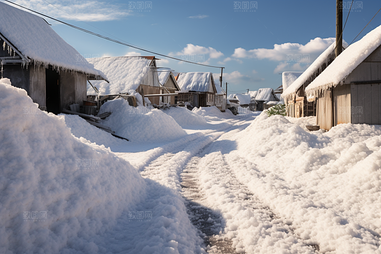 东北雪乡北方风光素材