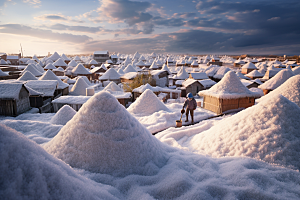 东北雪乡北方雪景素材