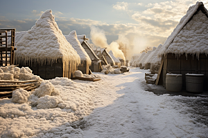 东北雪乡风光雪景素材