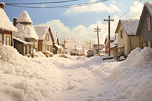 东北雪乡旅游景区素材