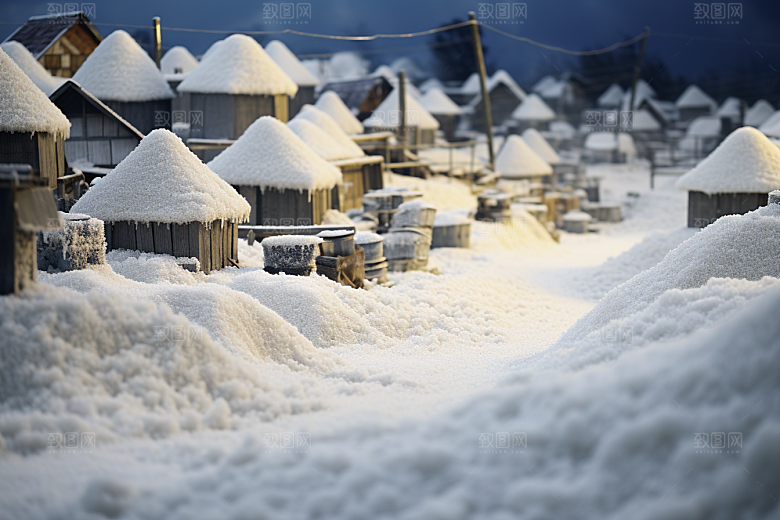 东北雪乡大雪高清素材