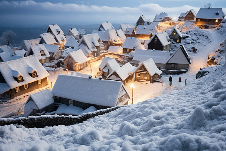 东北雪乡大雪北方素材