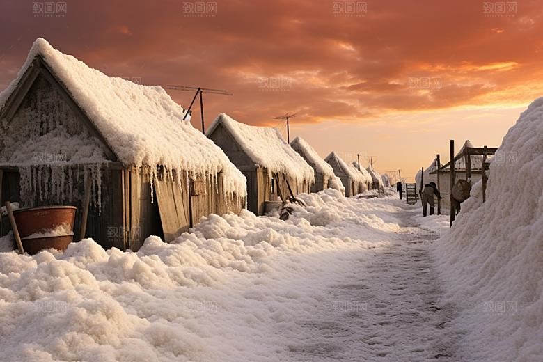 东北雪乡北方风光素材