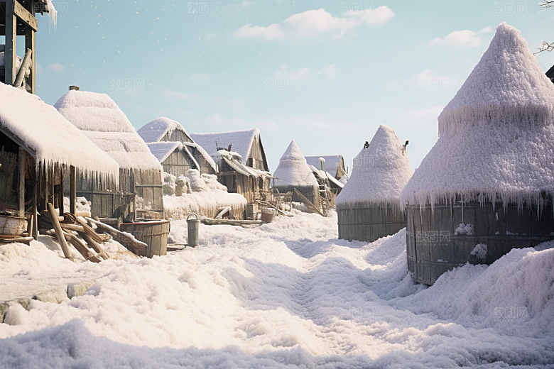 东北雪乡景区哈尔滨素材