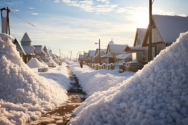 东北雪乡哈尔滨大雪素材