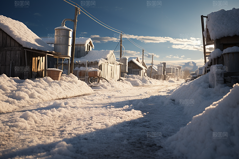 东北雪乡北方大雪素材