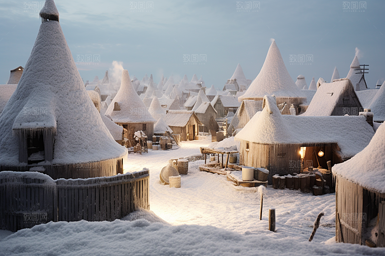 东北雪乡大雪北方素材