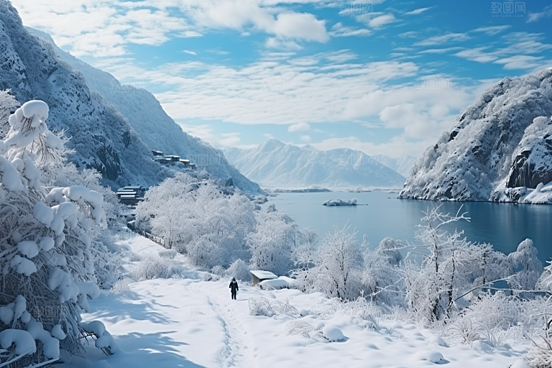 东北雪乡旅游景区素材