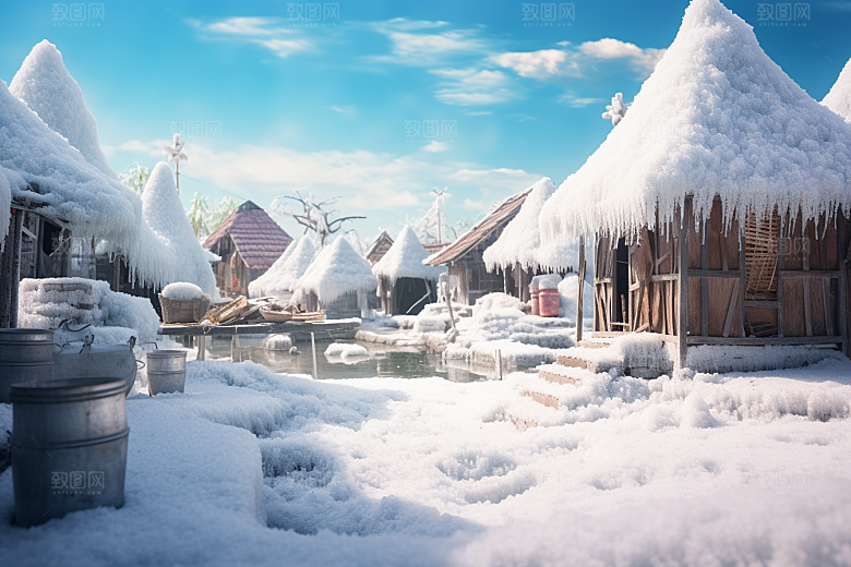 东北雪乡高清大雪素材