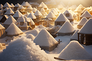 东北雪乡景区风光素材