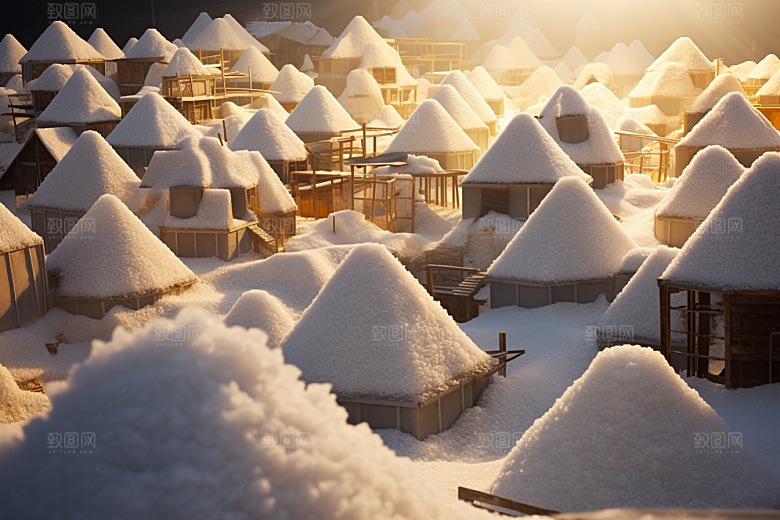 东北雪乡景区风光素材