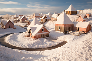 东北雪乡旅游大雪素材