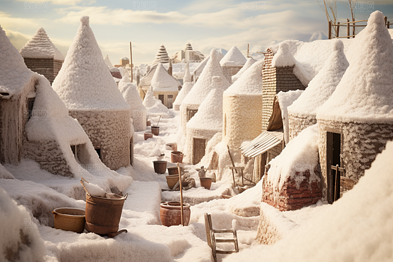 东北雪乡哈尔滨大雪素材