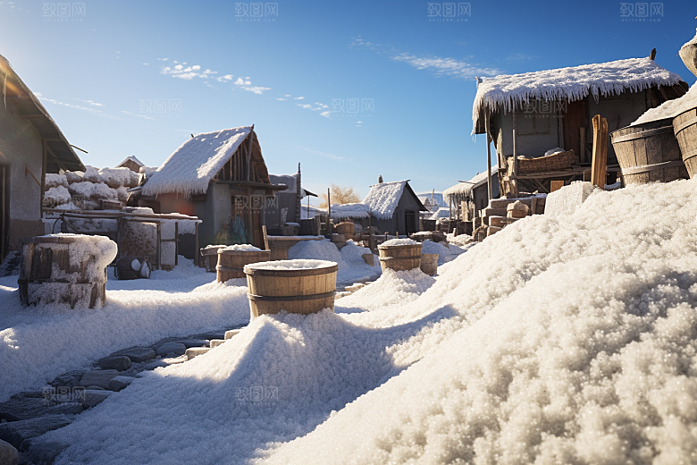 东北雪乡哈尔滨雪景素材