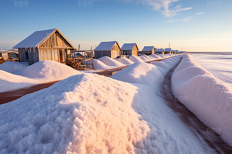 东北雪乡景区大雪素材