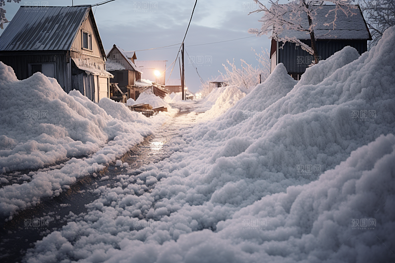 东北雪乡旅游大雪素材