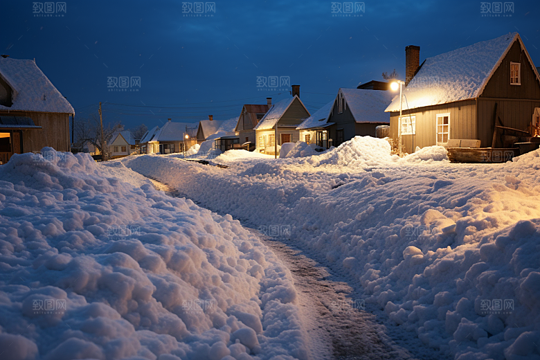 东北雪乡北方大雪素材