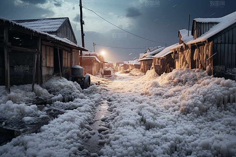 东北雪乡雪景高清素材