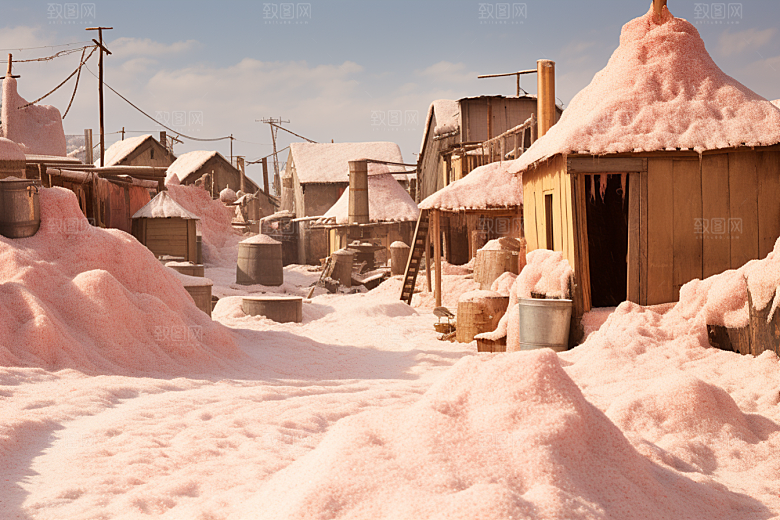 东北雪乡雪景景区素材