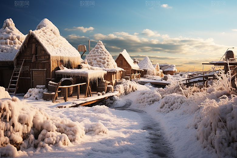 东北雪乡高清风光素材