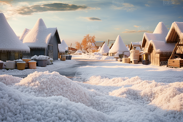 东北雪乡旅游雪景素材