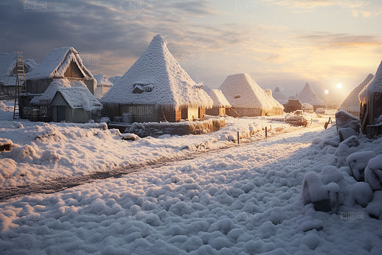 东北雪乡北方景区素材