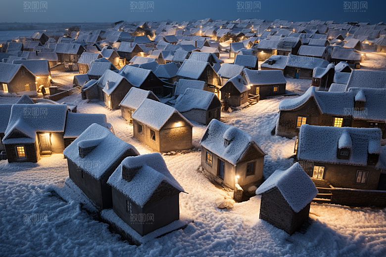 东北雪乡景区旅游素材