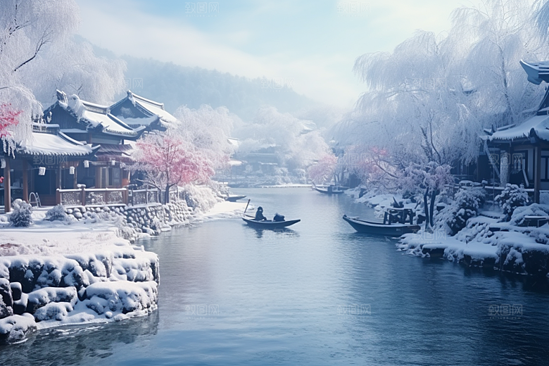 东北雪乡景区风光素材