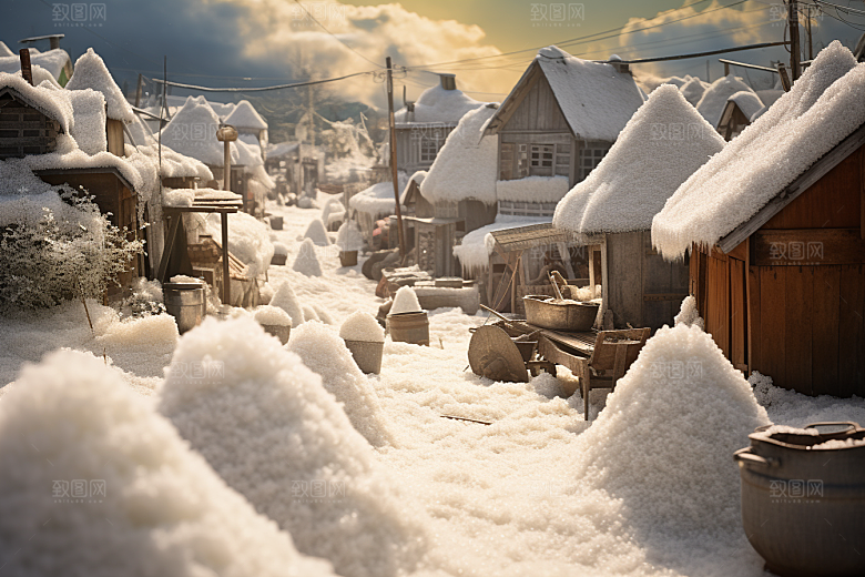 东北雪乡风光北方素材