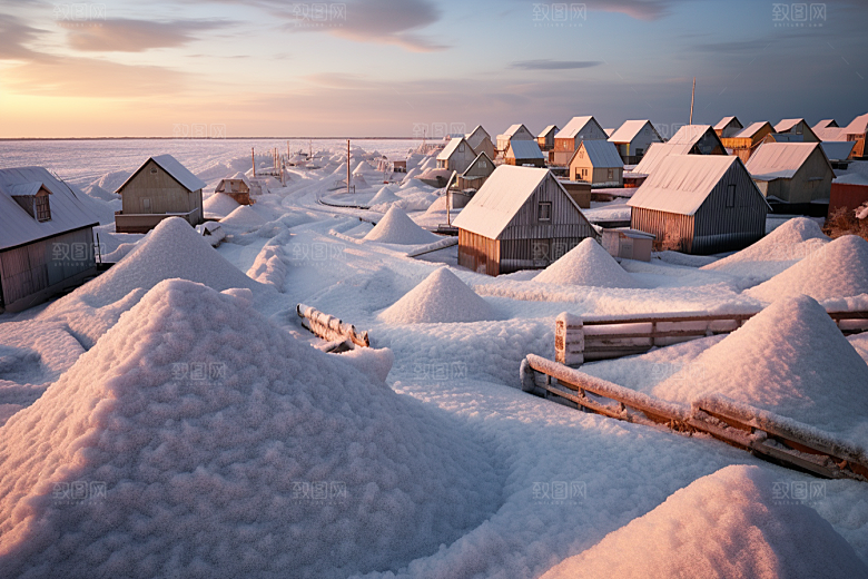 东北雪乡北方雪景素材