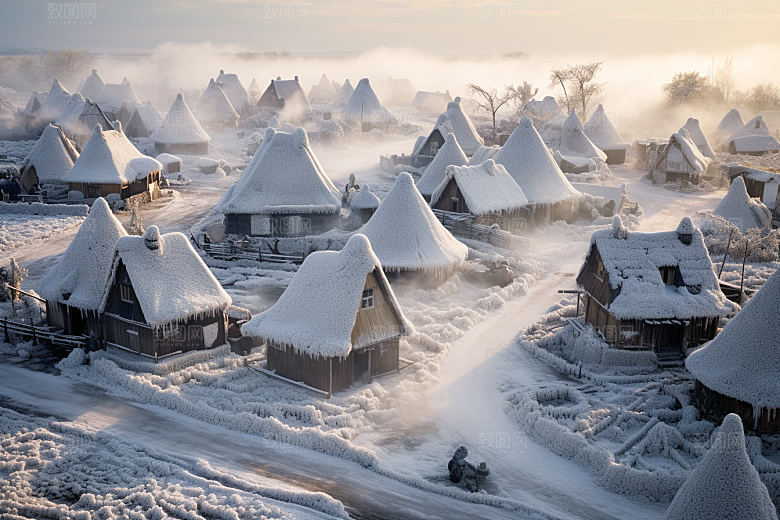 东北雪乡旅游高清素材