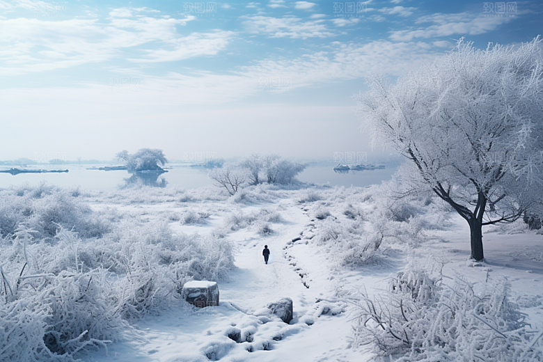 东北雪乡景区风光素材