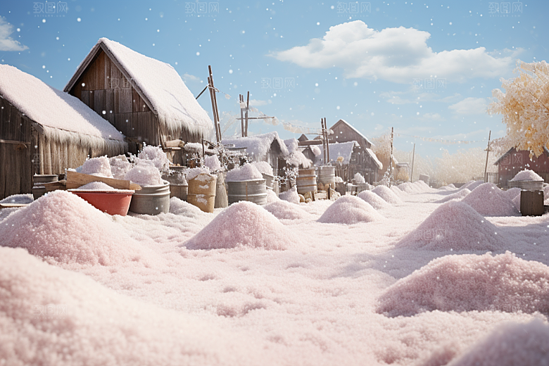 东北雪乡风光高清素材