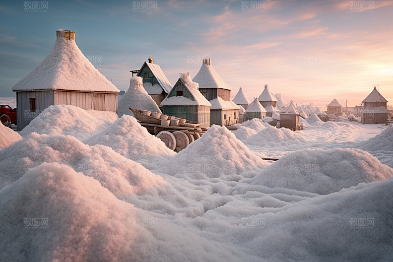 东北雪乡景区风光素材