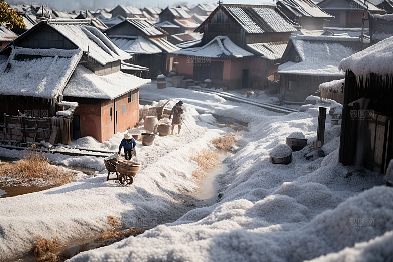 东北雪乡哈尔滨雪景素材