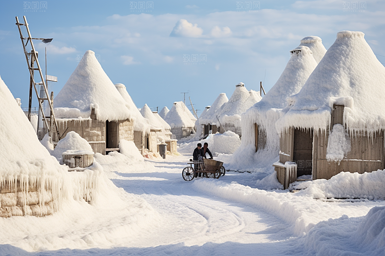 东北雪乡风光景区素材