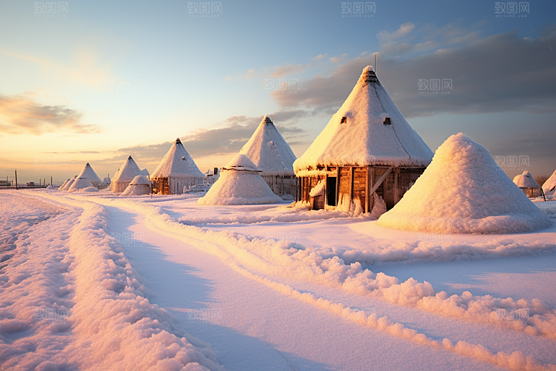 东北雪乡北方景区素材