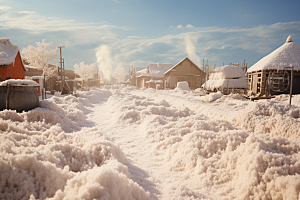 东北雪乡景区风光素材