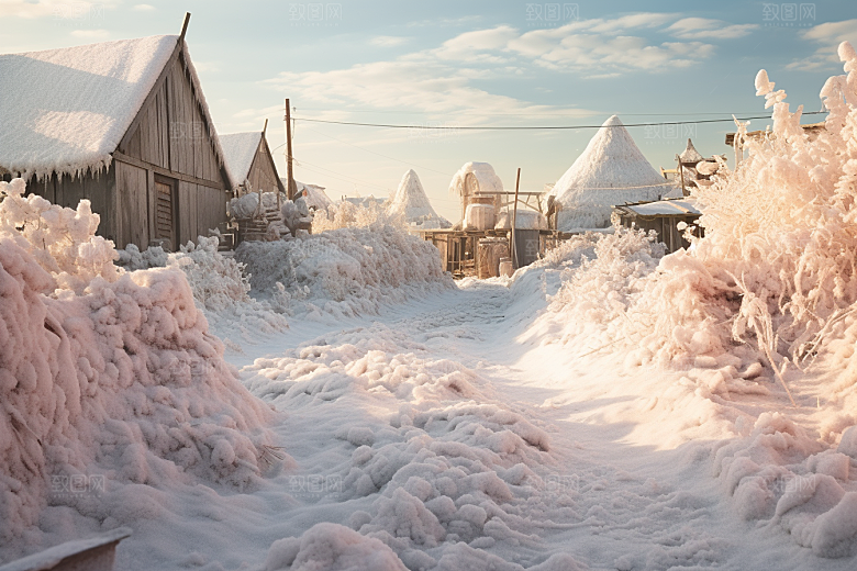 东北雪乡高清景区素材