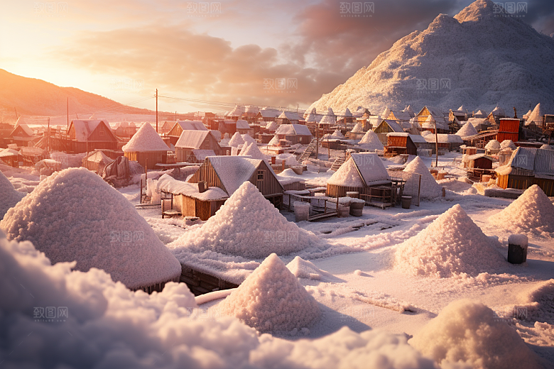 东北雪乡大雪高清素材