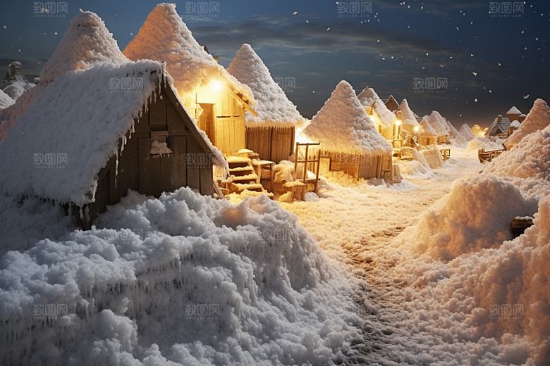 东北雪乡旅游北方素材