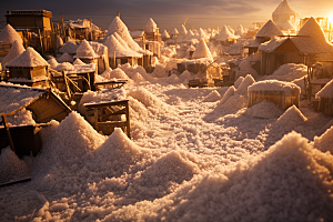 东北雪乡高清北方素材