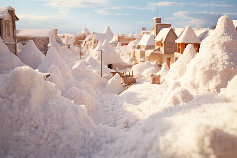 东北雪乡大雪雪景素材