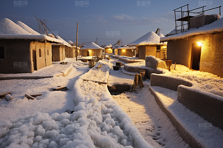 东北雪乡旅游景区素材