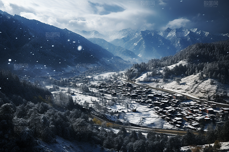 东北雪乡风光北方素材